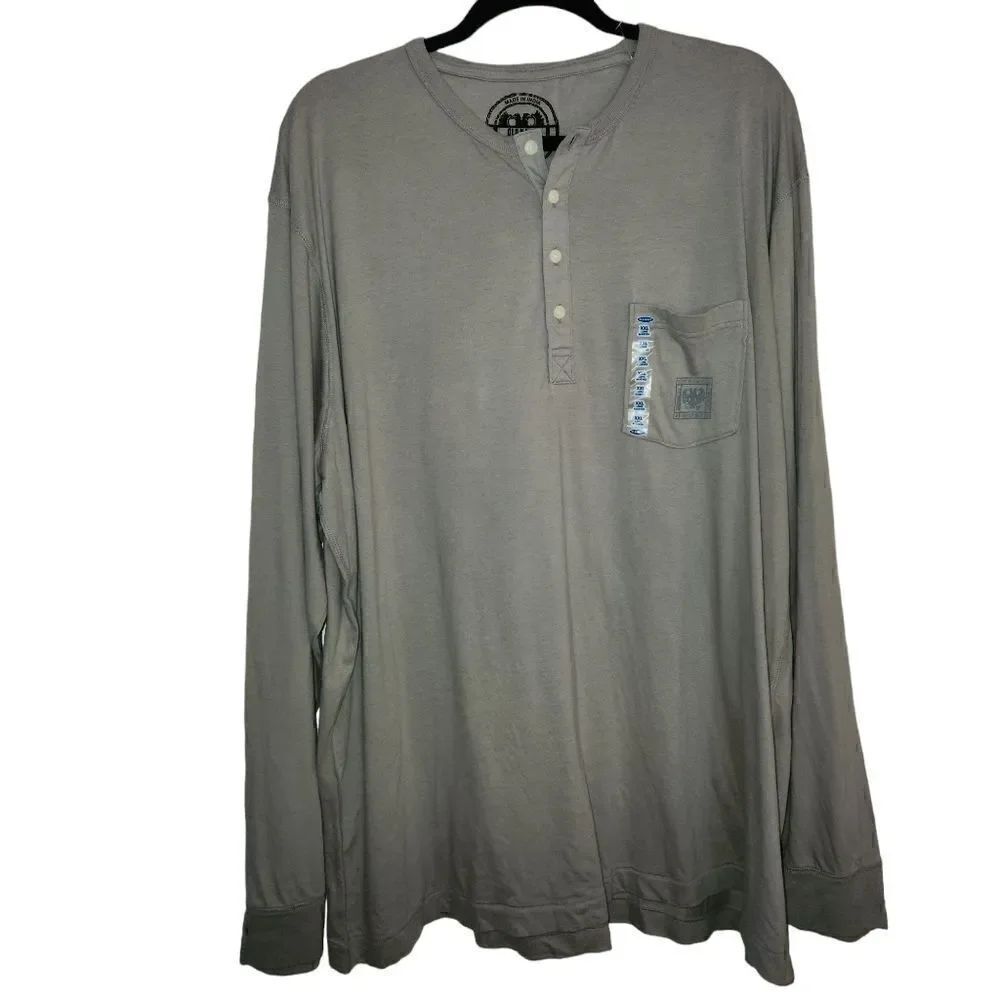 NWOT Old Navy Mens Long Sleeve Partial Button Front T-Shirt Size XXL